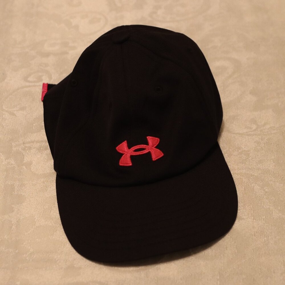 Under Armor Youth Black and Pink Adjustable Back Ball Cap